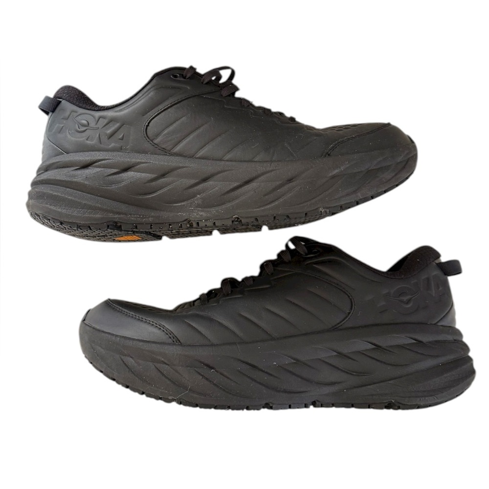 Men’s 13  Hoka Bondi SR Black Slip Resistant Shoes Sneakers